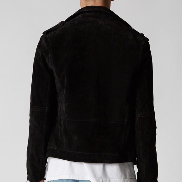 NWT! Blanknyc Men's Suede Moto Jacket  Pitch Black - Picture 3 of 7